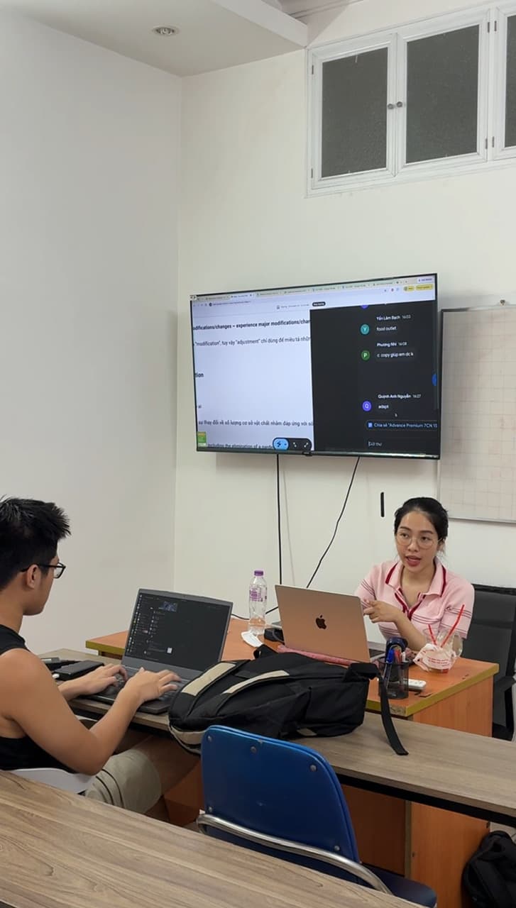 Buổi học kèm tại Crown English