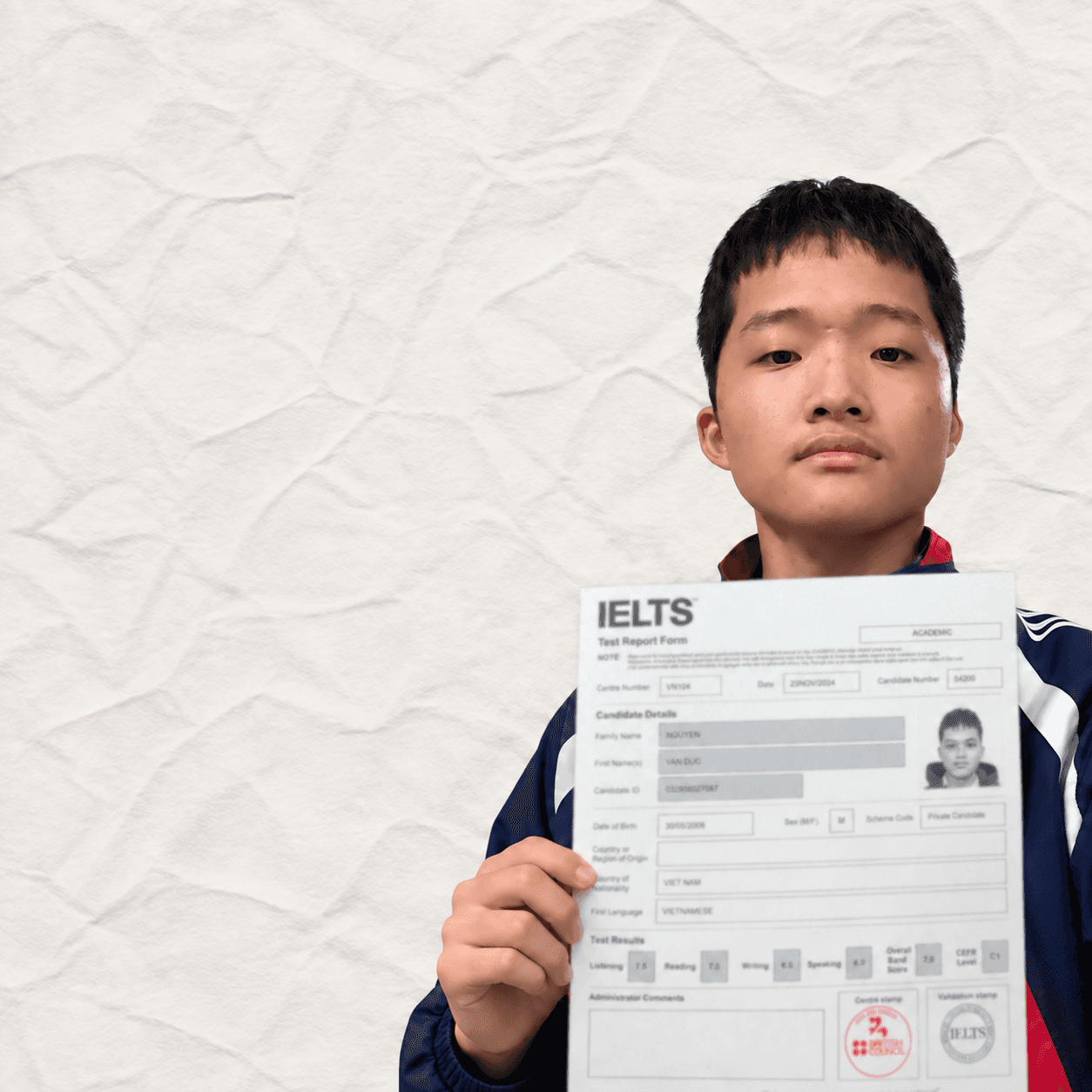Văn Đức — IELTS 7.0